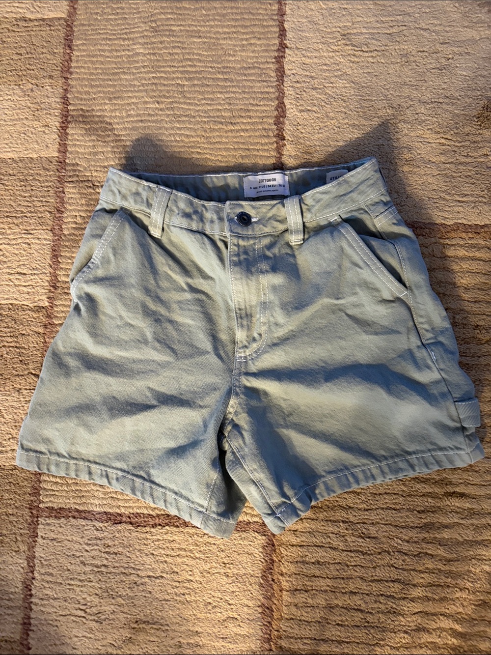 Cotton On Women's Light Sage Green Bermuda Shorts